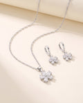 Schmuckset Flora, Kette und Ohrringe aus 925 Sterlingsilber, auf Ivory