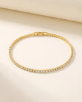 Tennisarmband Grace, 925 Sterlingsilber 18K vergoldet, auf Ivory