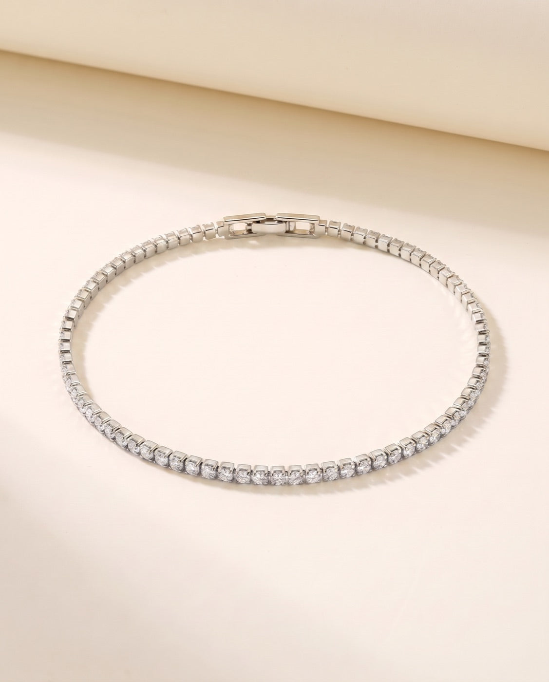 Tennisarmband Nora, 925 Sterlingsilber, auf Ivory